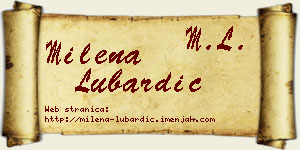 Milena Lubardić vizit kartica